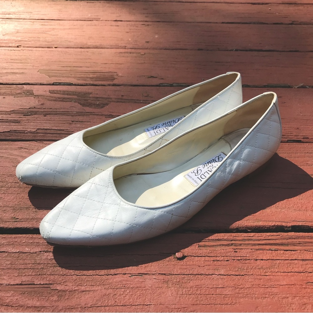 Pancaldi for Diane B Elegant White Flats for Women